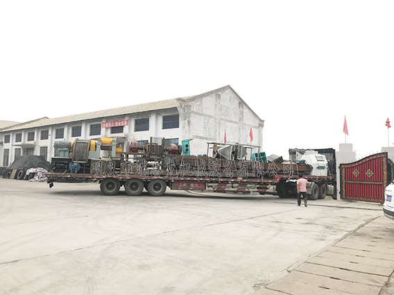 報廢輪胎磨粉膠粉分離設(shè)備線發(fā)往周口