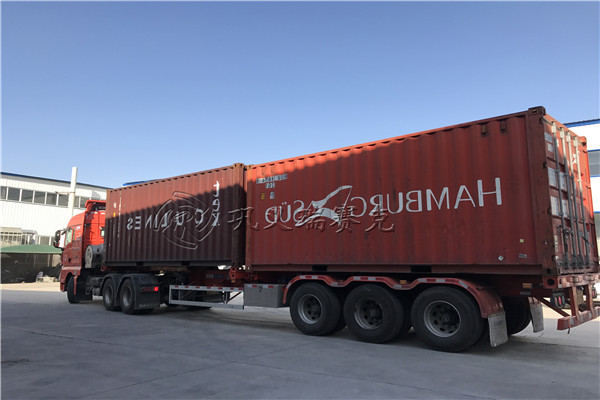 瑞賽克廢舊輪胎破碎機(jī)發(fā)貨脈絡(luò)通往青島港